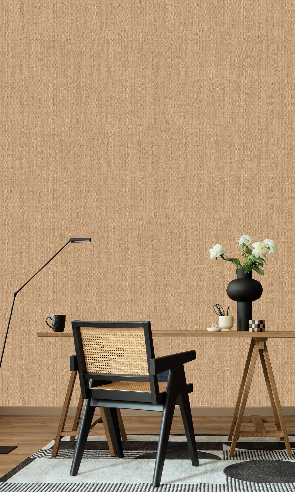 French Beige Faux Denim Effect Wallpaper R9869