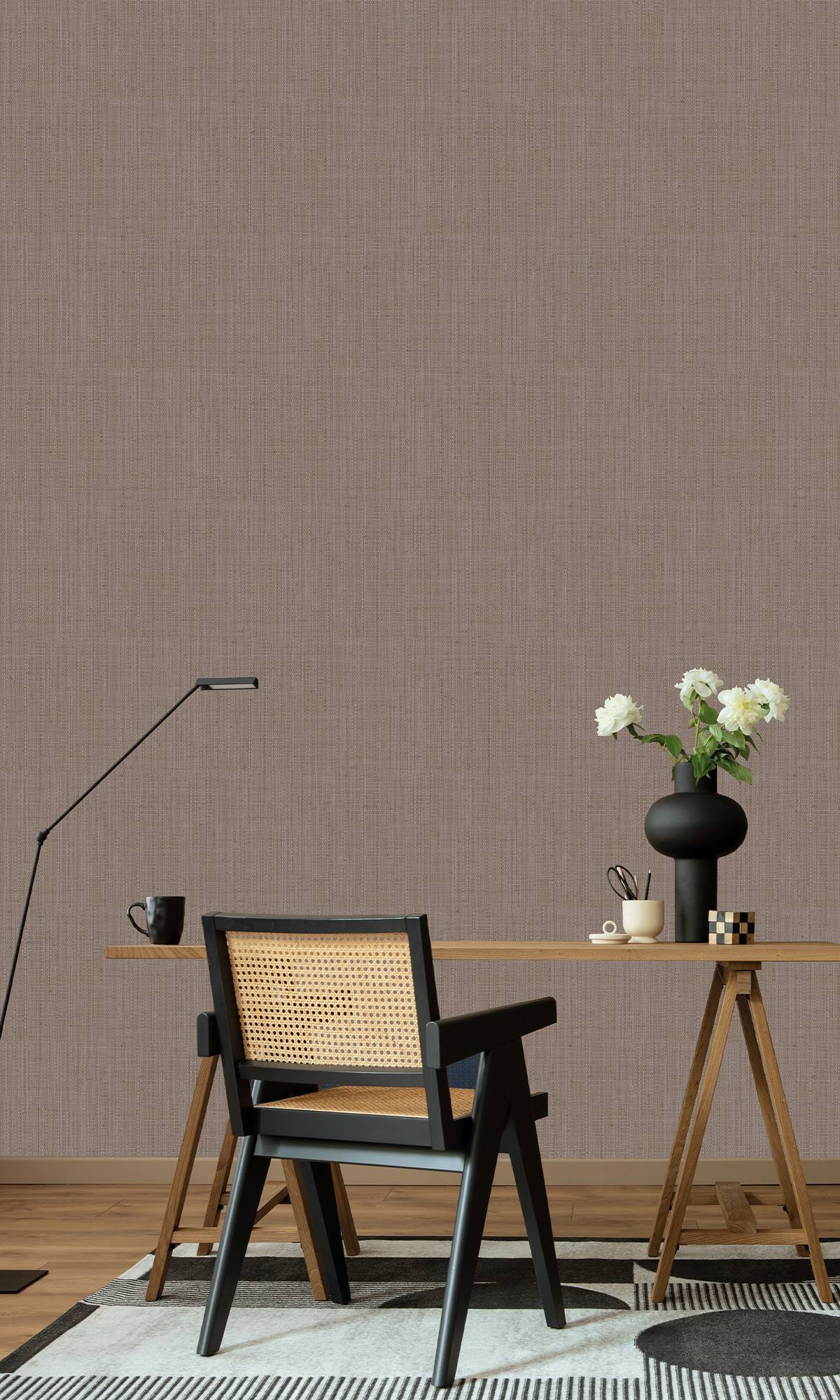 Grey Rose Faux Denim Effect Wallpaper R9871