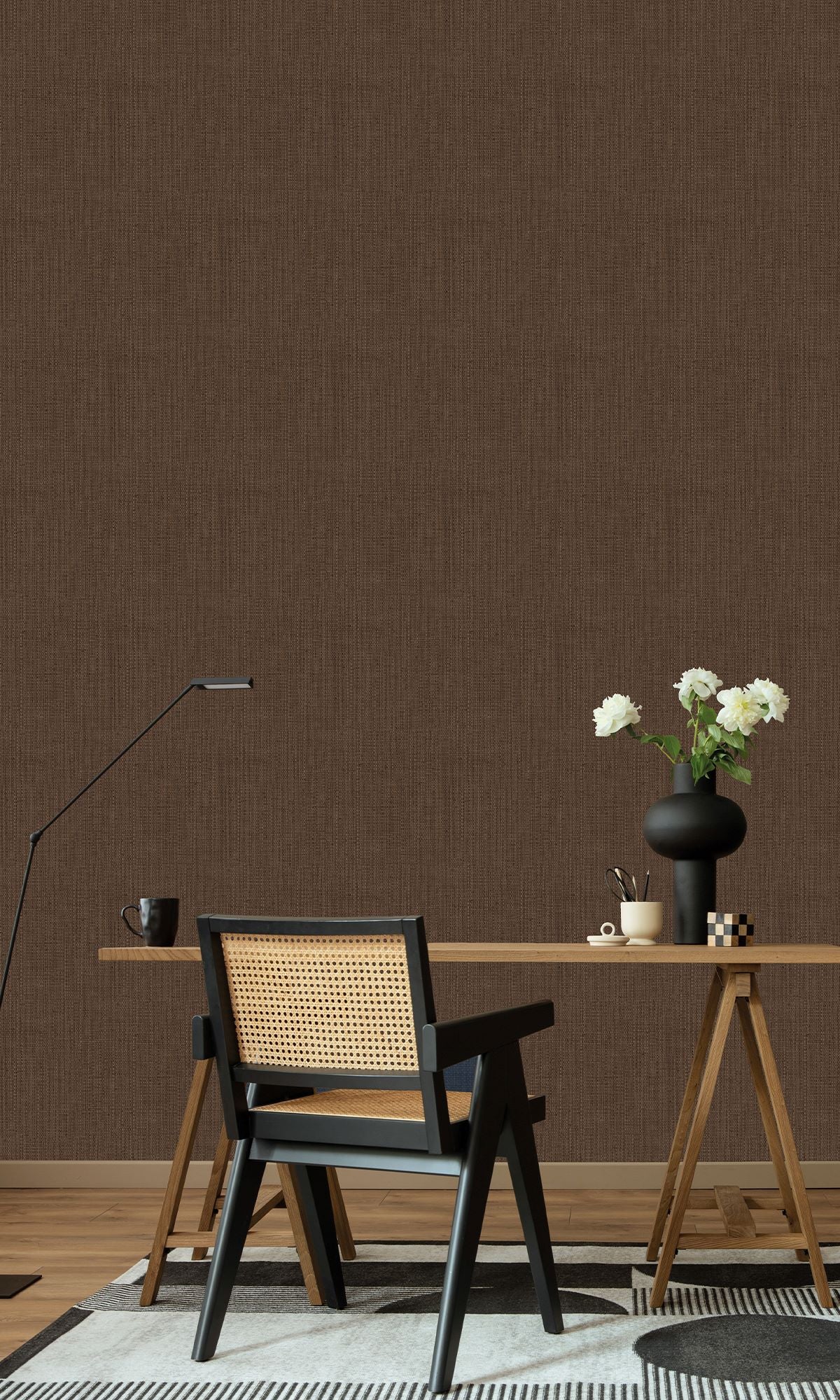 Oxford Brown Faux Denim Effect Wallpaper R9874