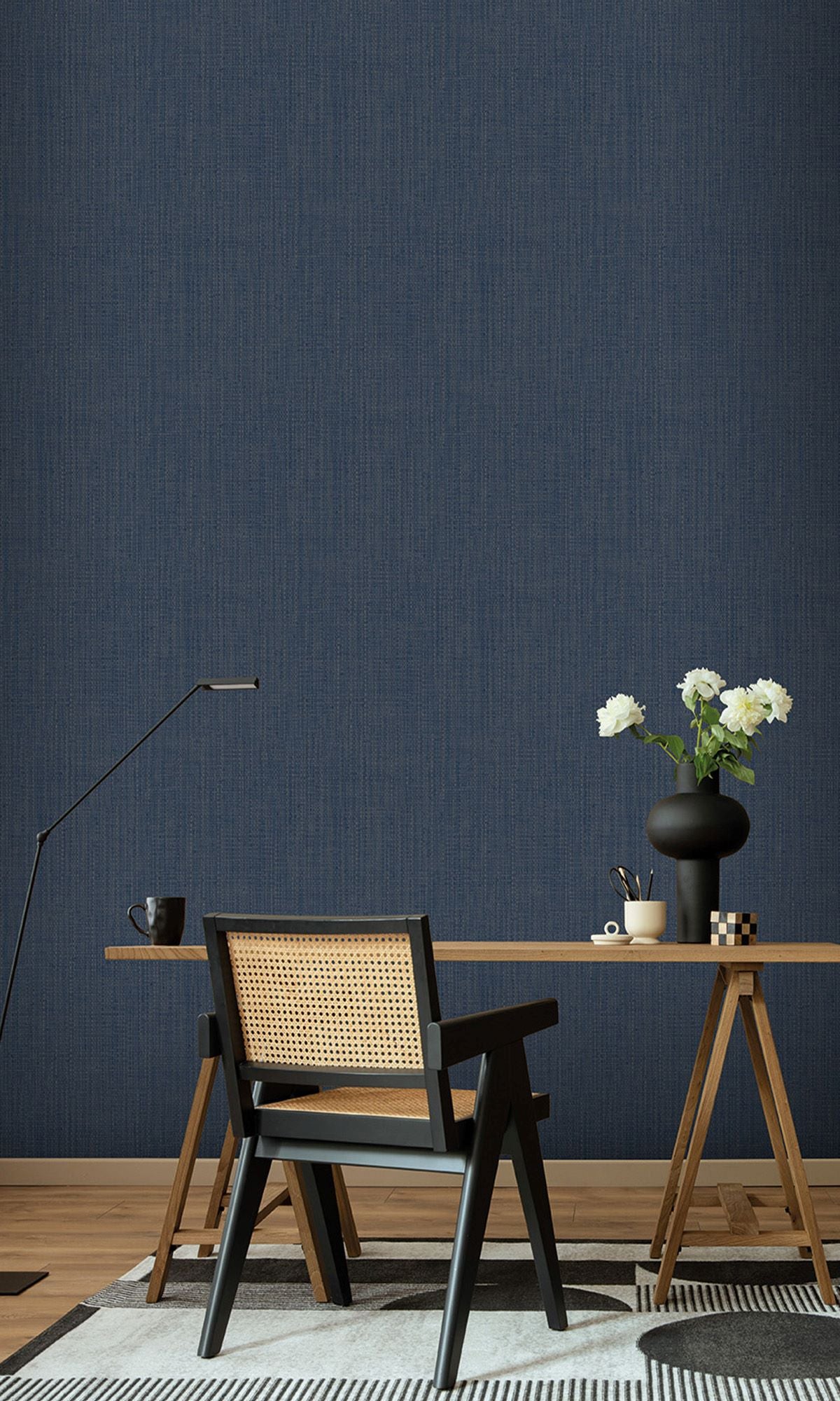 Blue Slate Faux Denim Effect Wallpaper R9875