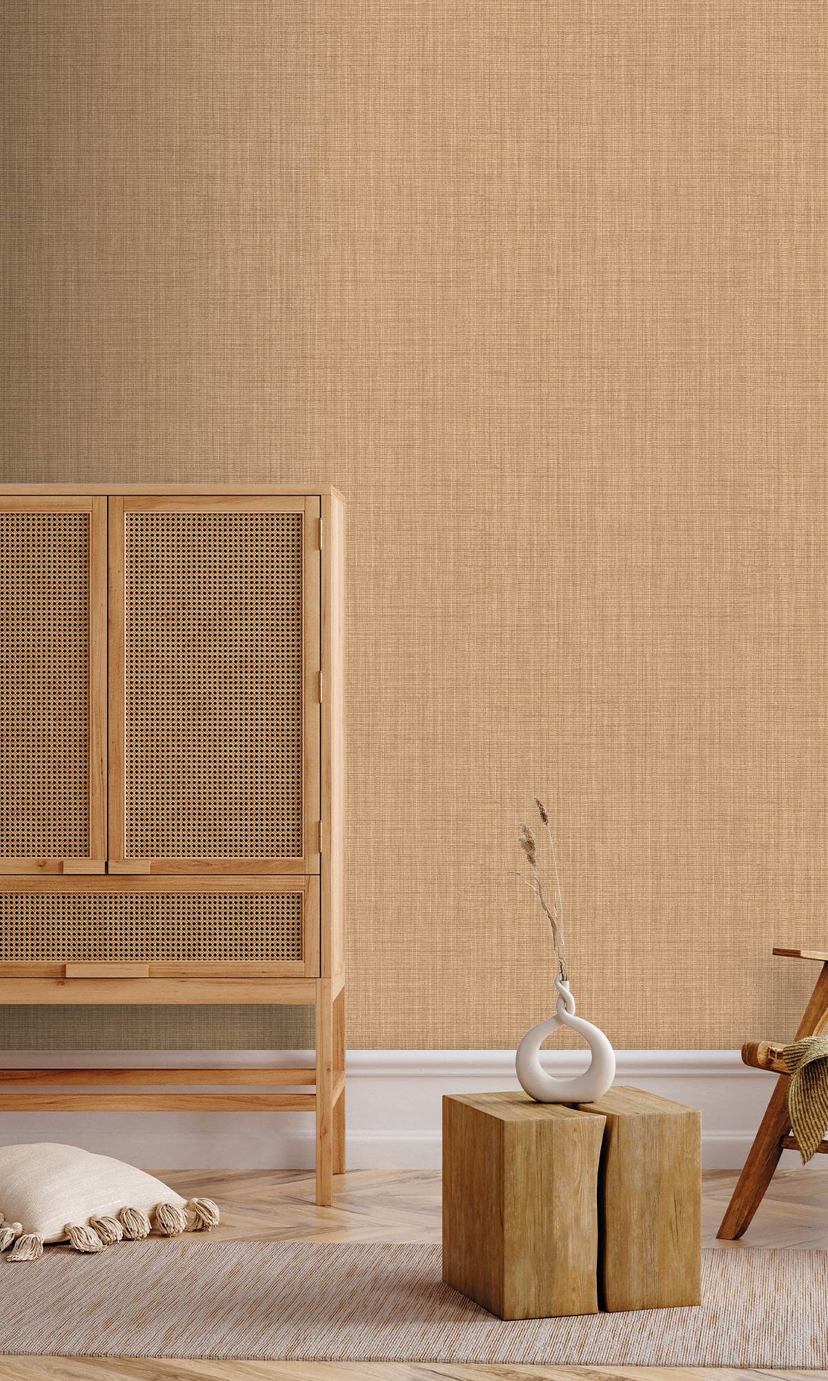 Fenugreek Textile Print Wallpaper R9883