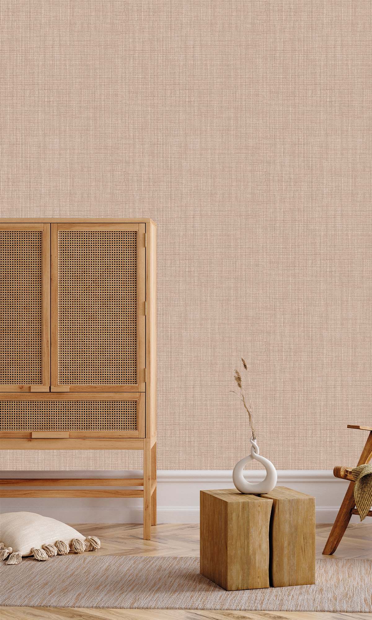 Praline Textile Print Wallpaper R9884