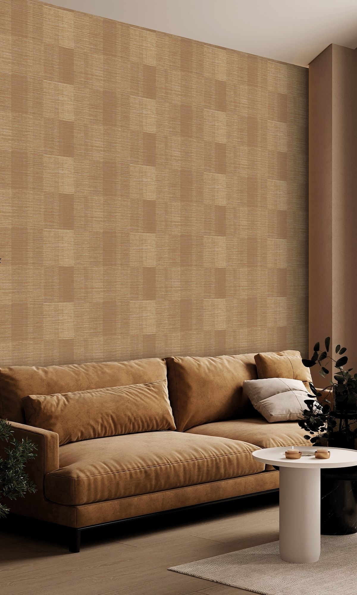 Potters Pot Tartan Print Wallpaper R9892