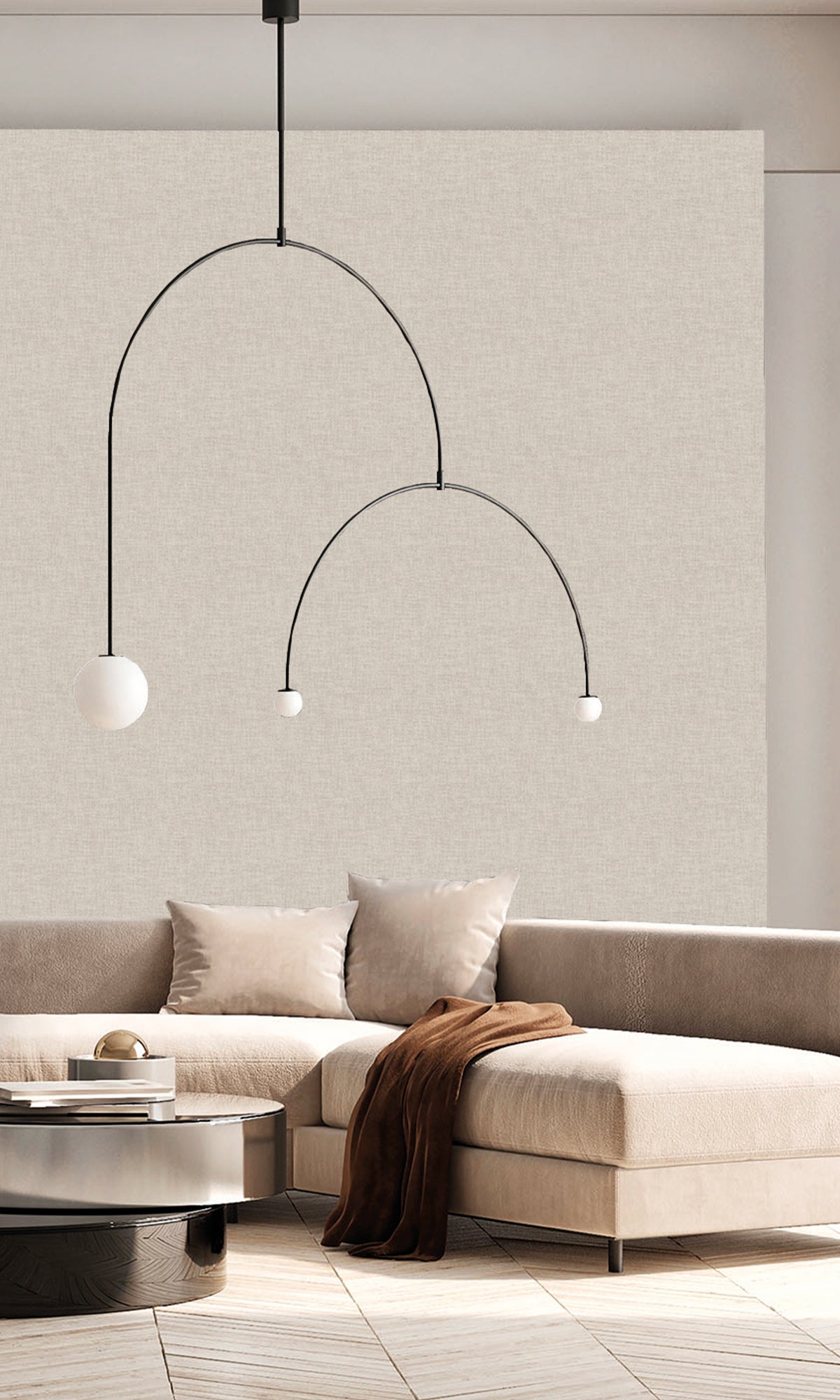 Desert Dune Wavy Textile Plain Wallpaper R9955