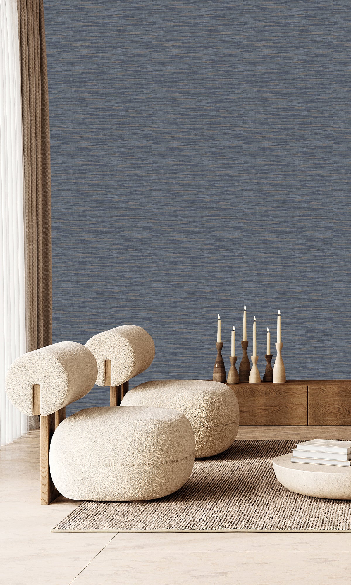 Indigo & Brindle Horizon Wave Wallpaper R9971