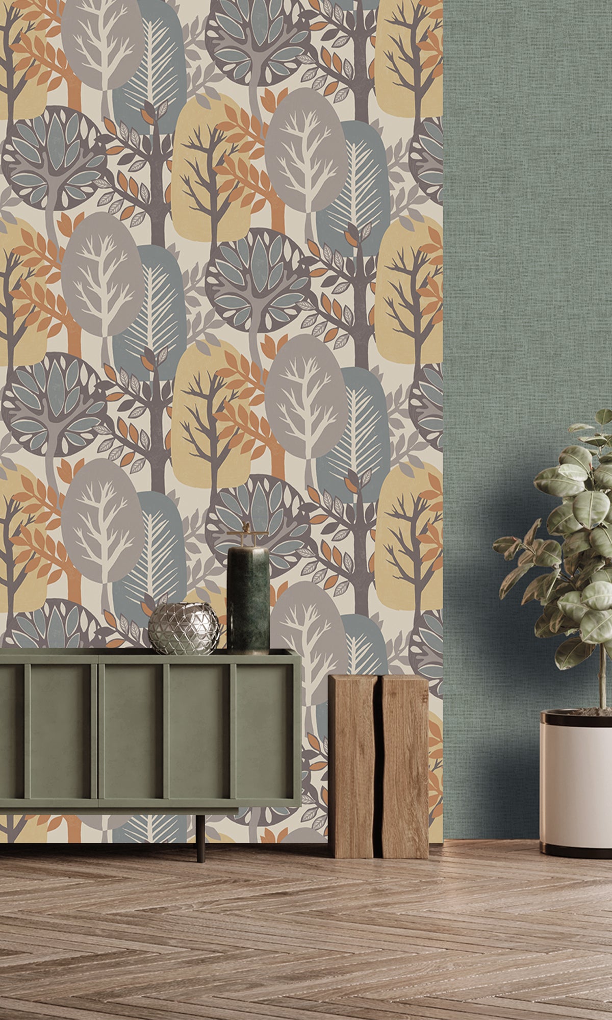 Warm Haze & Desert Floor Nature's Forest Wallpaper R9993