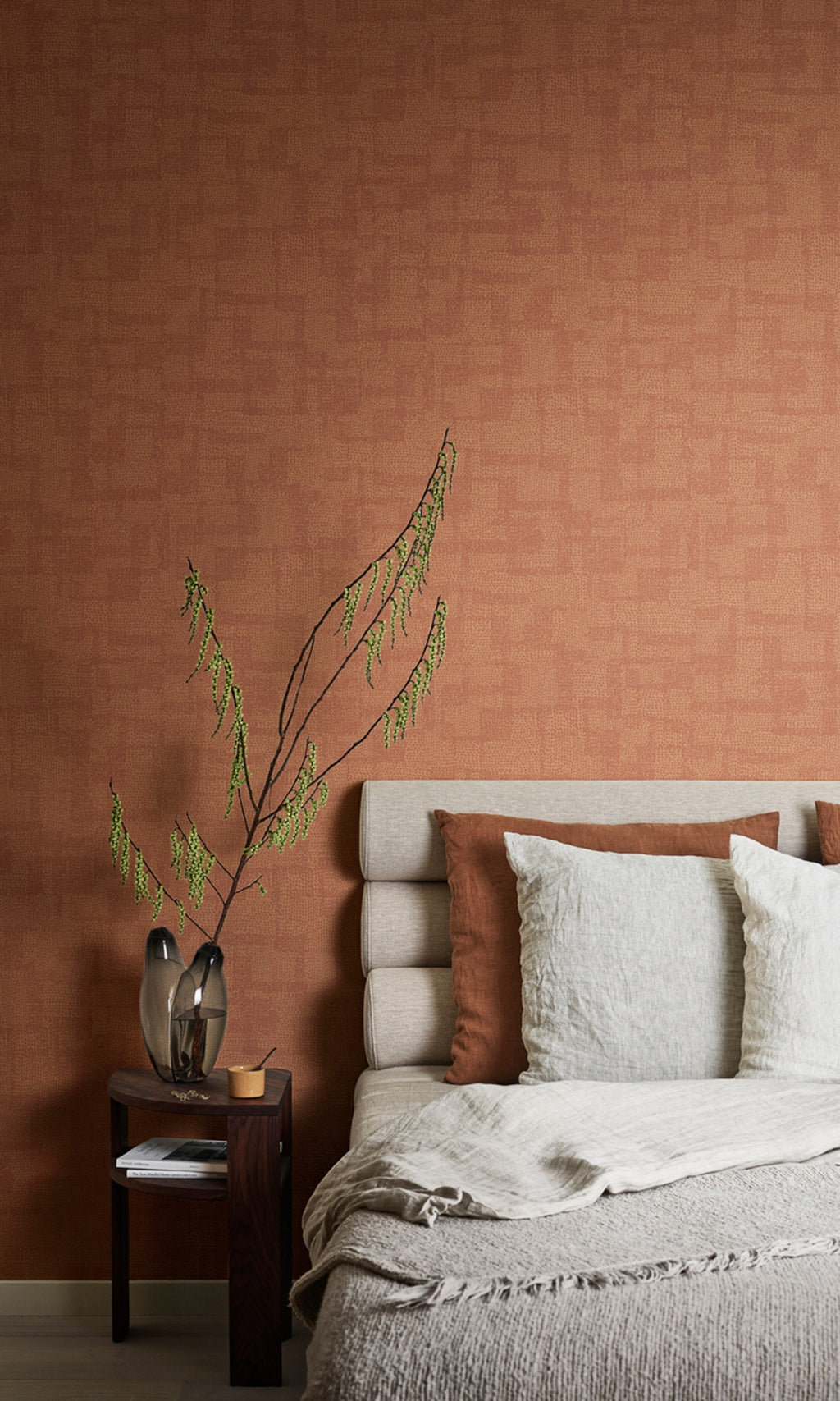 Terra Minimalist Textured Geometric Circles Wallpaper R8685 – Walls