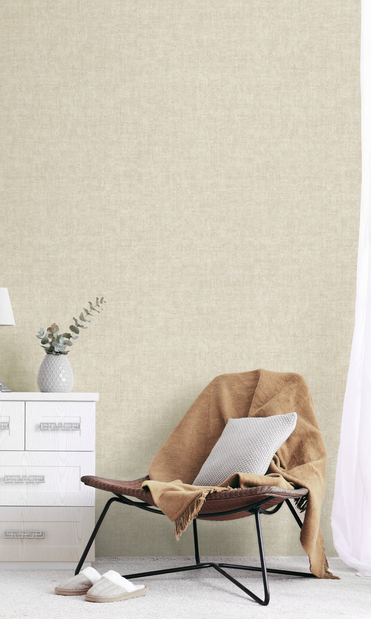 Terracota Plain Textured Wallpaper R8401