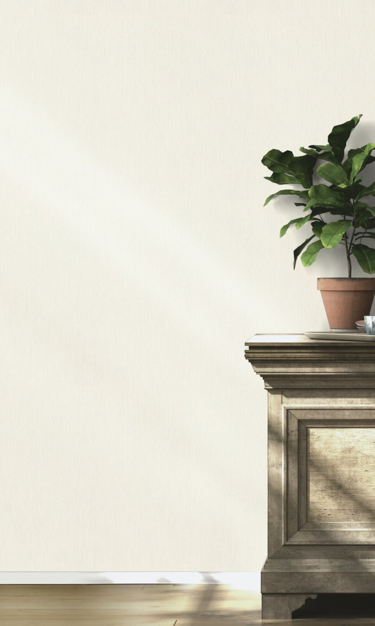 White Plain Textured Wallpaper R8649