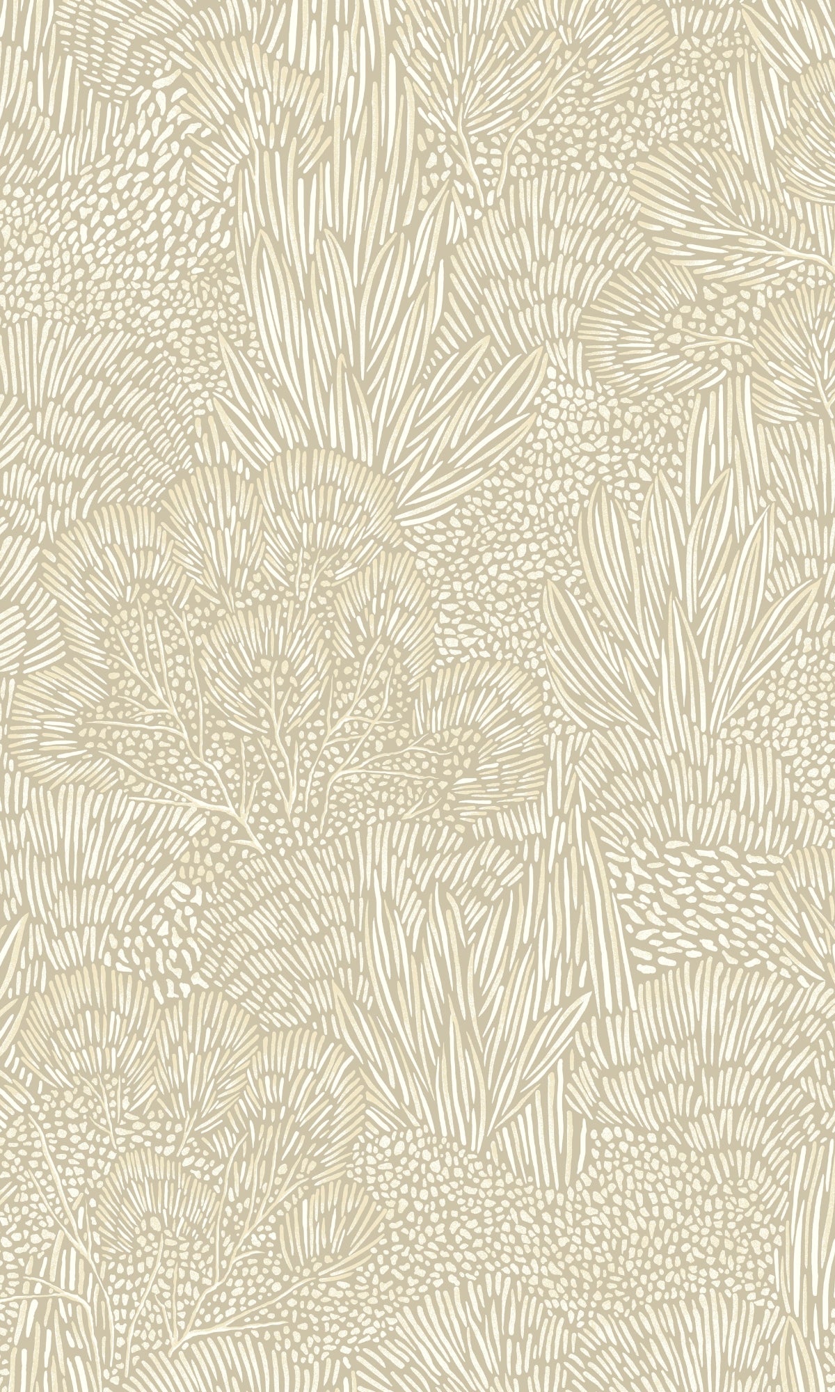 White & Grey Embossed Leaves & Trees Tropical Wallpaper R9093