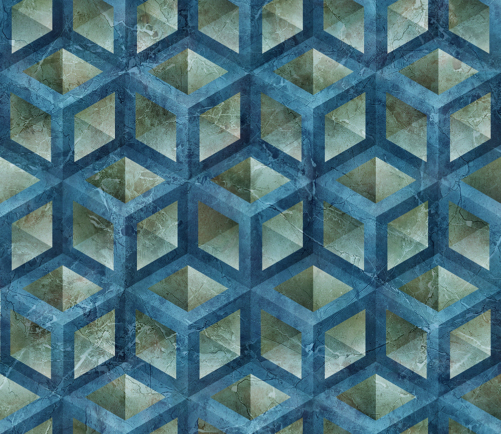 Weathered Cubes Mural Wallpaper M9330