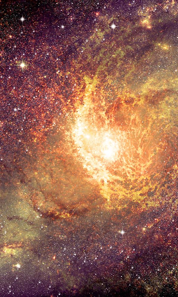 MultiColor Galactic Dream Mural Wallpaper M9441. Digital Wallcovering.