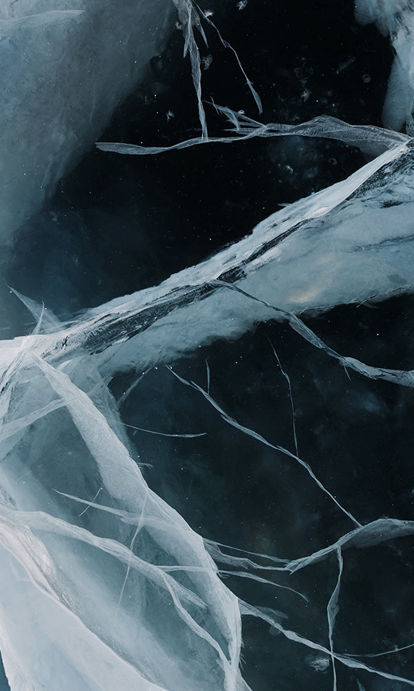Deep Ice Cracks Mural Wallpaper M9445