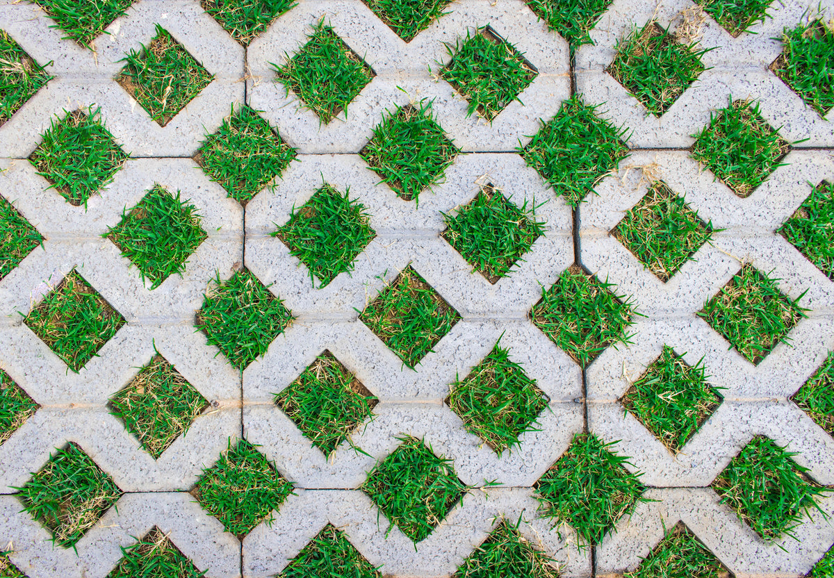 overgrowth grassy diamonds living wall wallpaper mural