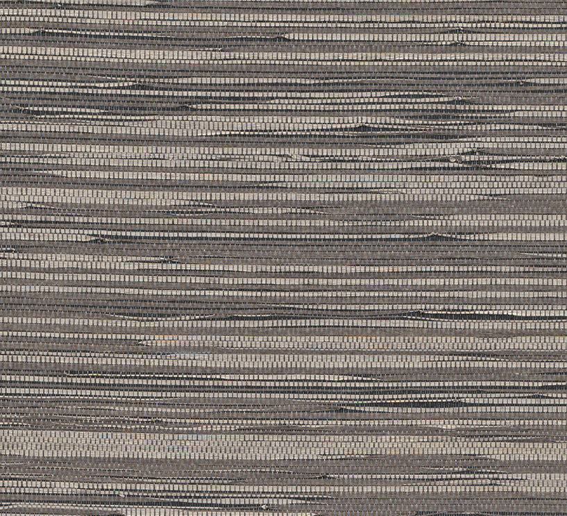 Woven Highlighter Brown and Beige Grasscloth Wallpaper R2857