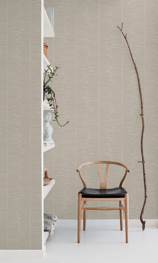 asian inspired woven bamboo striped wallpaper