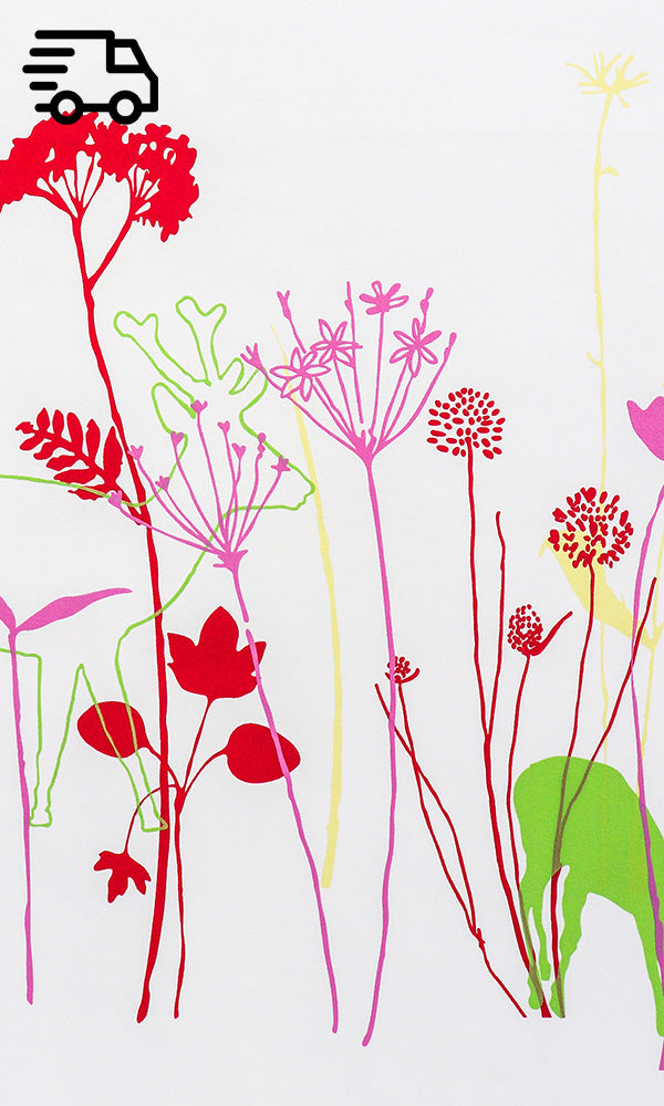 hand drawn illustrated floral wallpaper