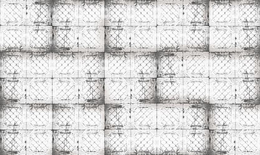 White Grey Geometric Mural Wallpaper M9245. Grey wallpaper. Murall wallpaper. Mural wallcovering. Geometric wallpaper. Geometric wallcovering. Brick wallpaper. Back & White wallpaper.