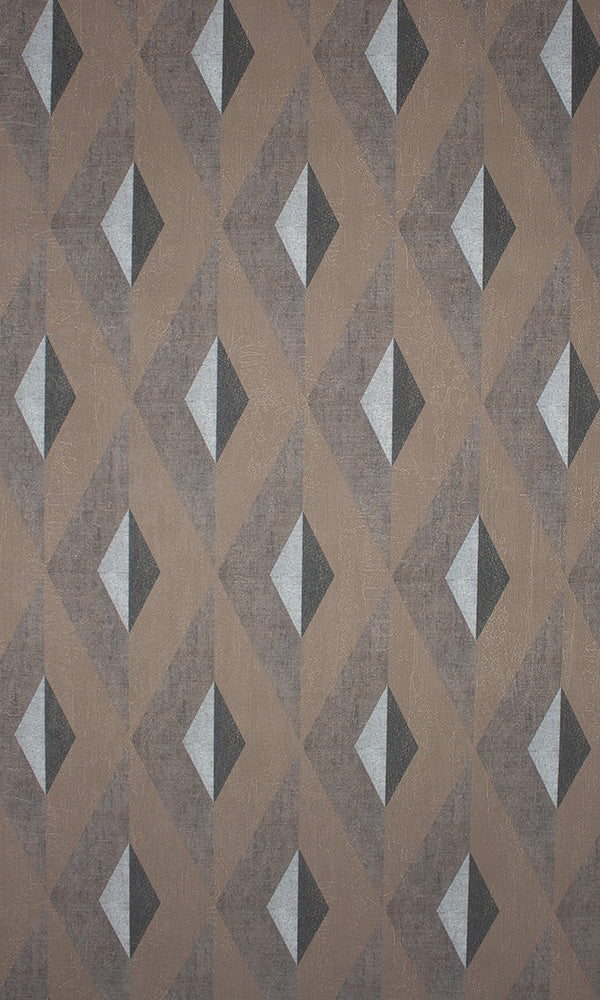 metallic diamonds geometric wallpaper