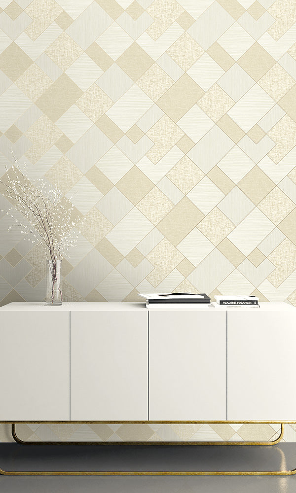 patchwork geometric wallpaper
