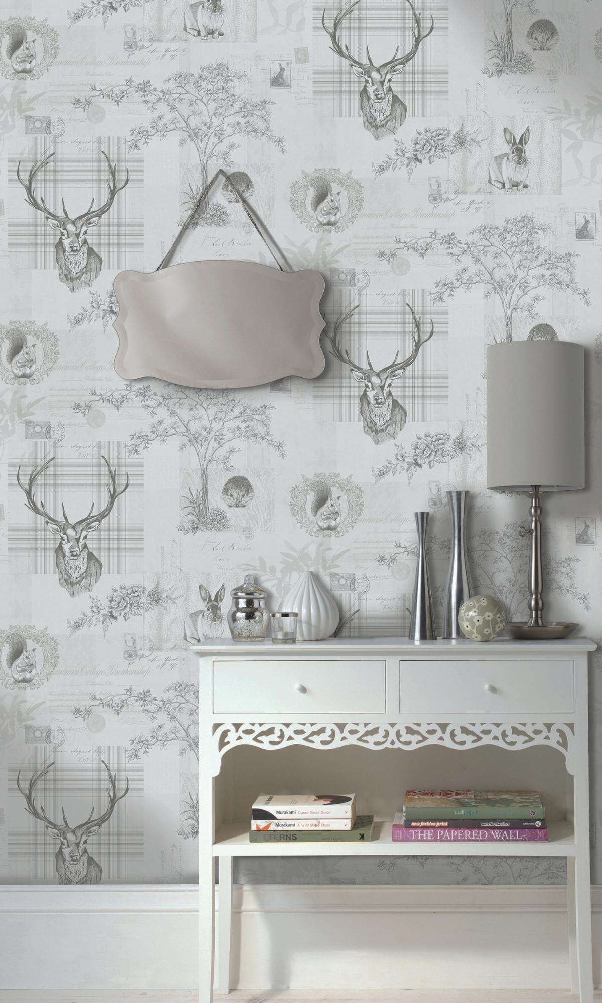 painted animals wallpaper