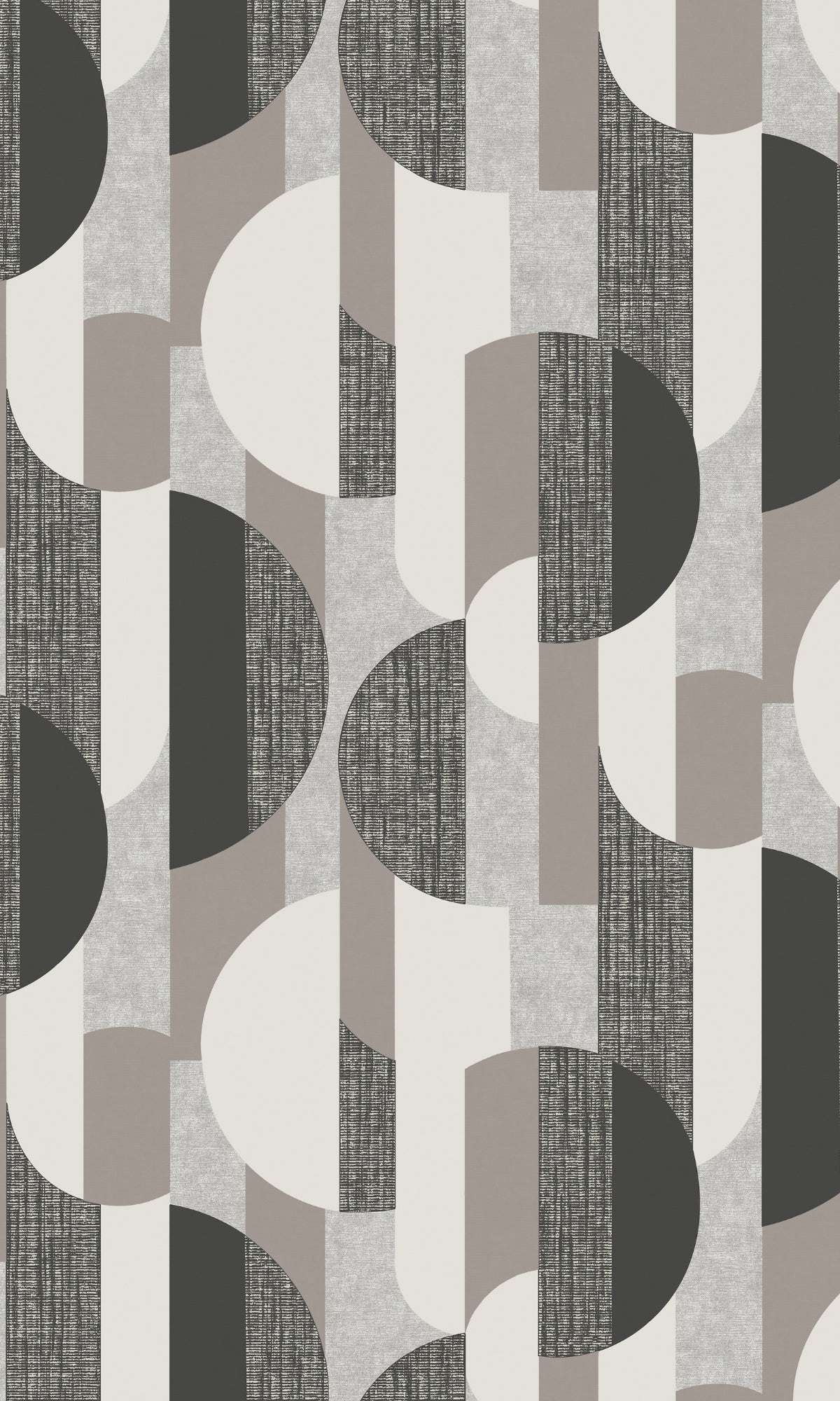 Beige Geometric Circles Wallpaper R7997