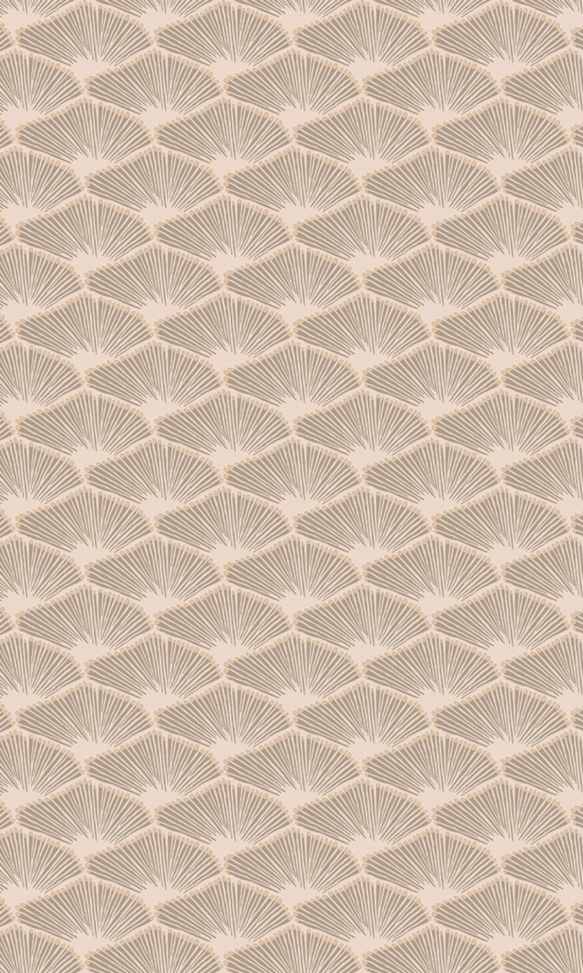 Beige Minimalist Art Deco Fan Geometric Wallpaper R8122