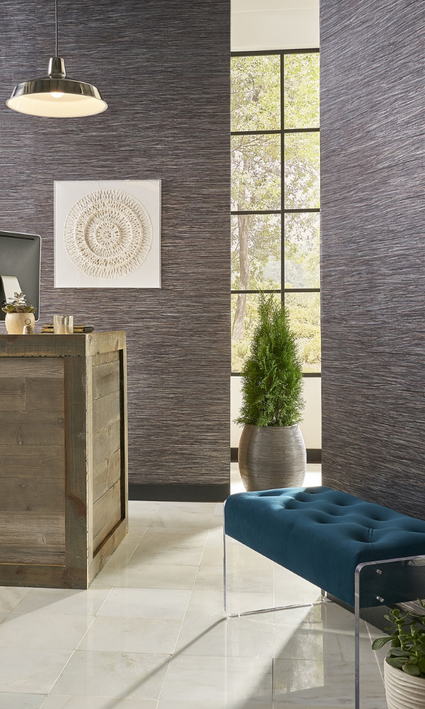 Graphite Metallic Abstract Commercial Wallpaper C7455