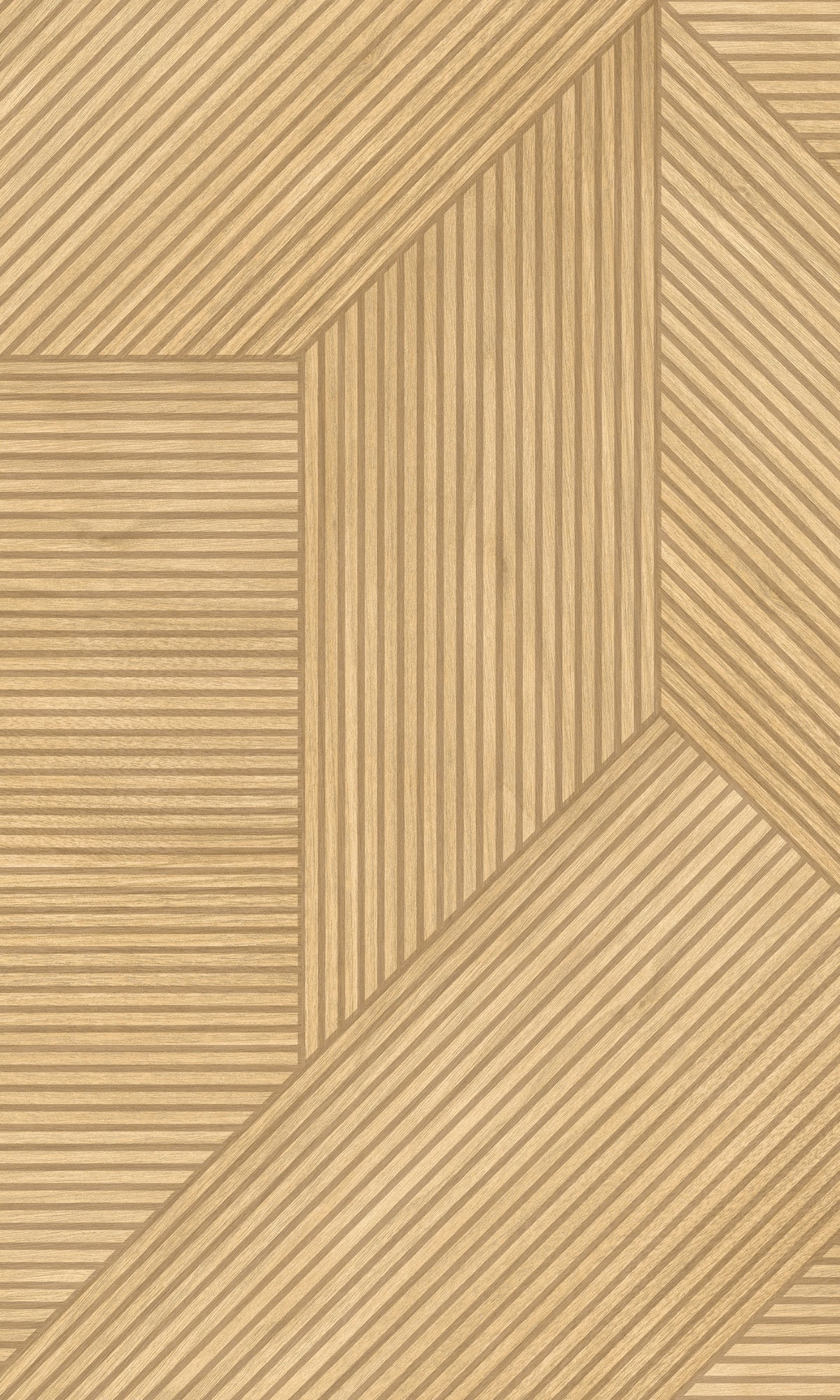 Camel Geometric Wood Panel Wallpaper R8192