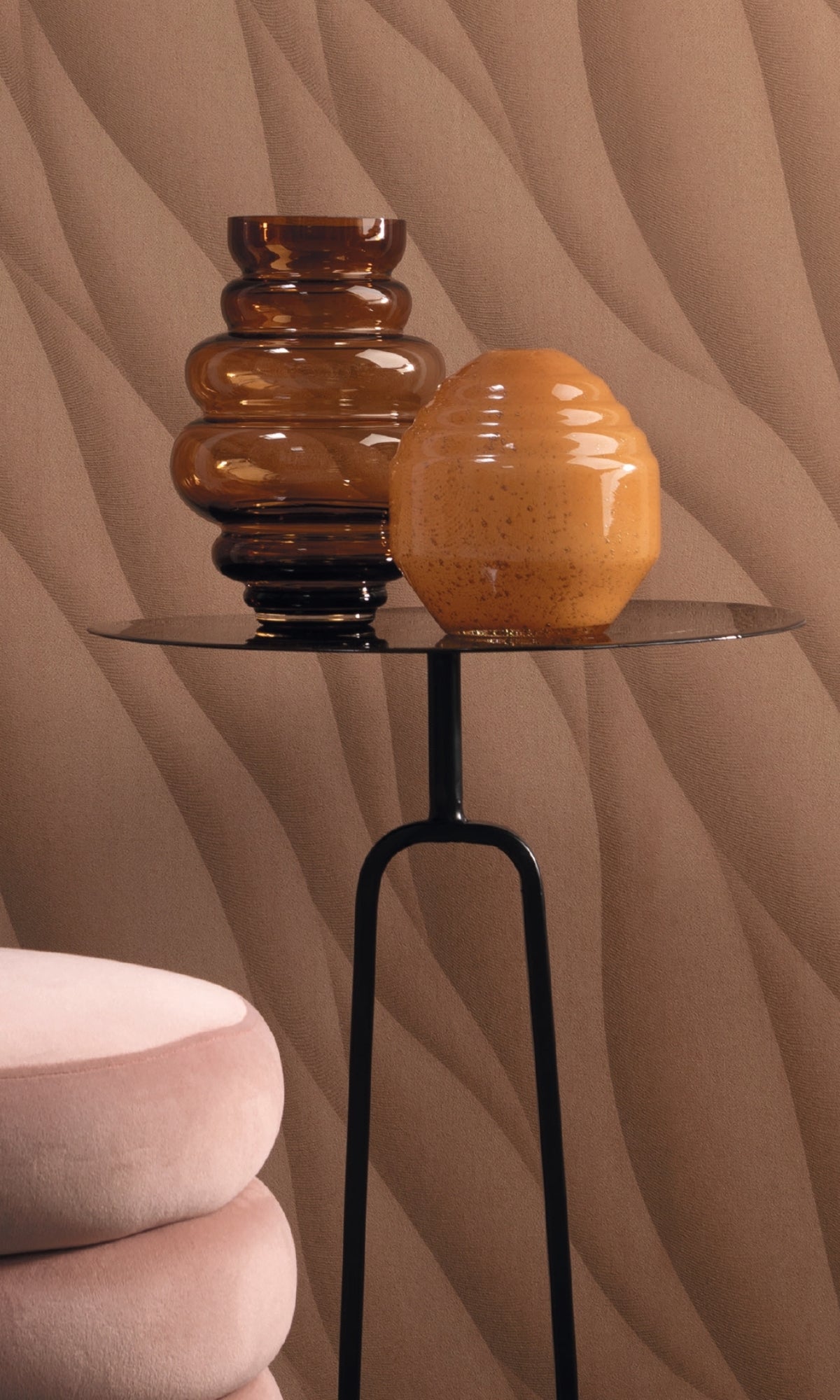 Copper 3D Ocean Waves Wallpaper R8076