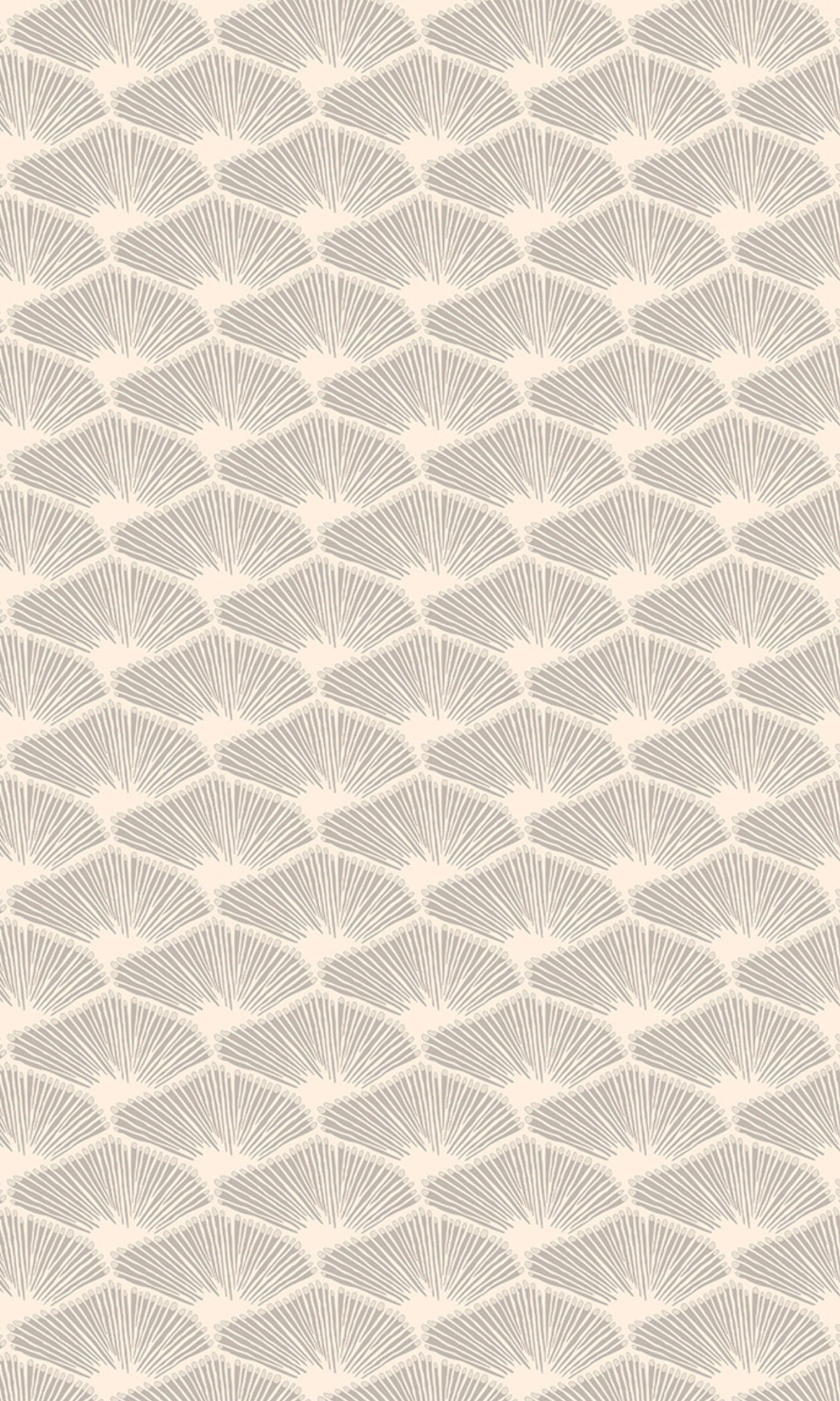 Crème Minimalist Art Deco Fan Geometric Wallpaper R8121