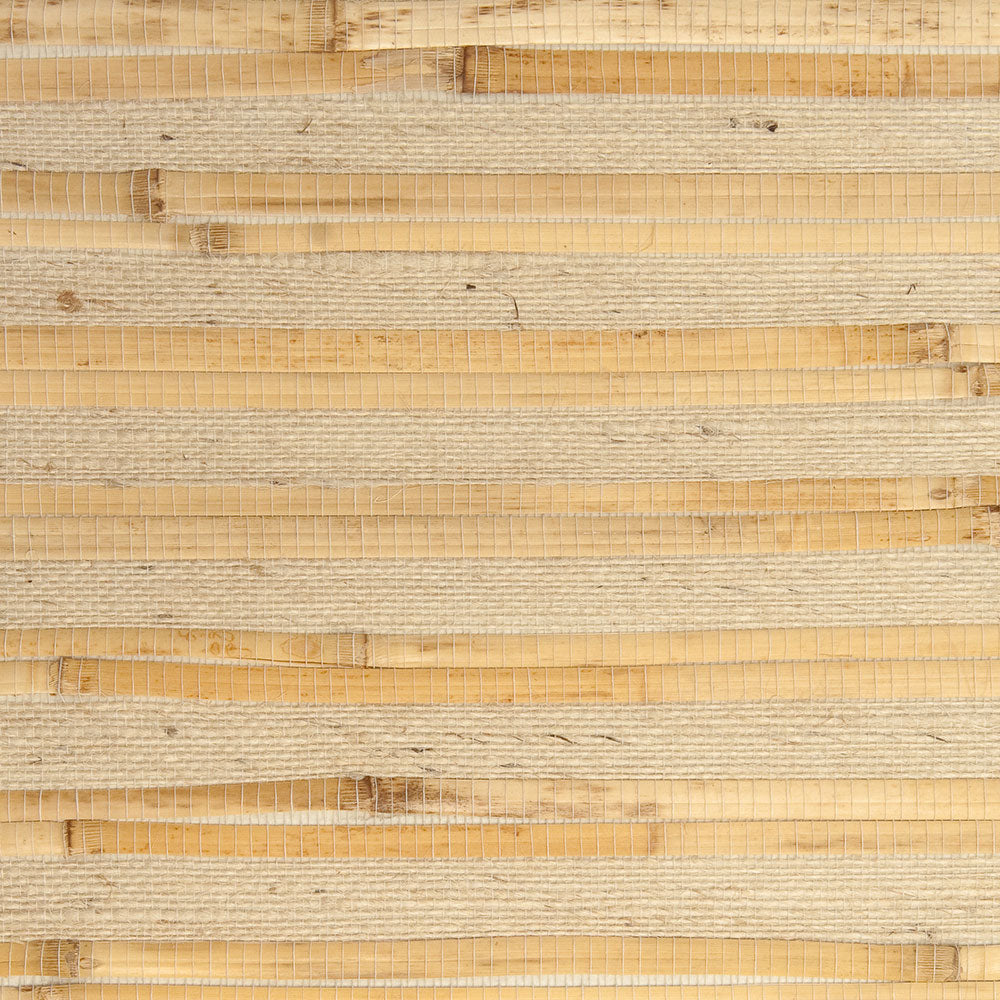 Yellow and Beige Bamboo Grasscloth Wallpaper R4627