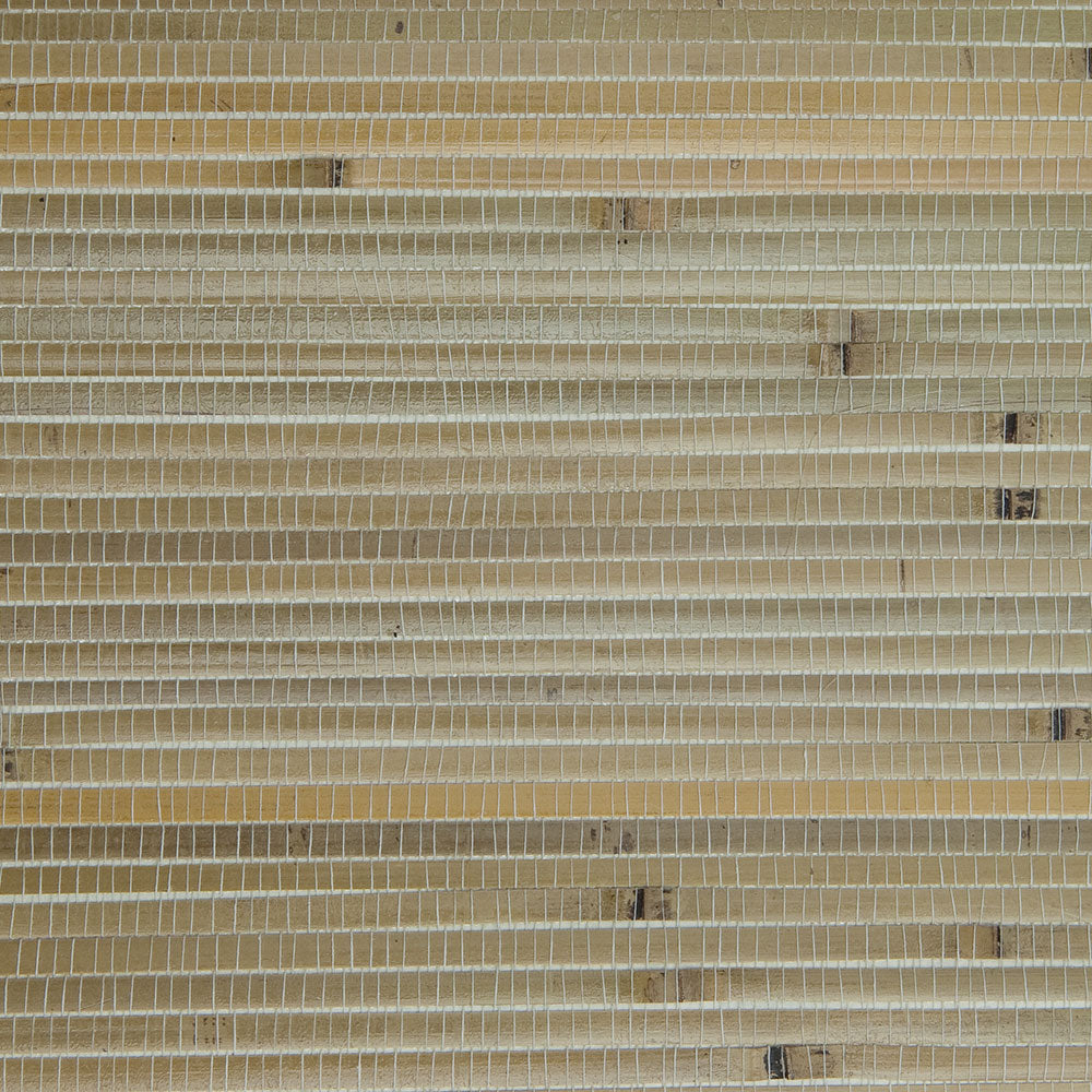 Bamboo Stack Beige and Yellow Grasscloth Wallpaper R4629