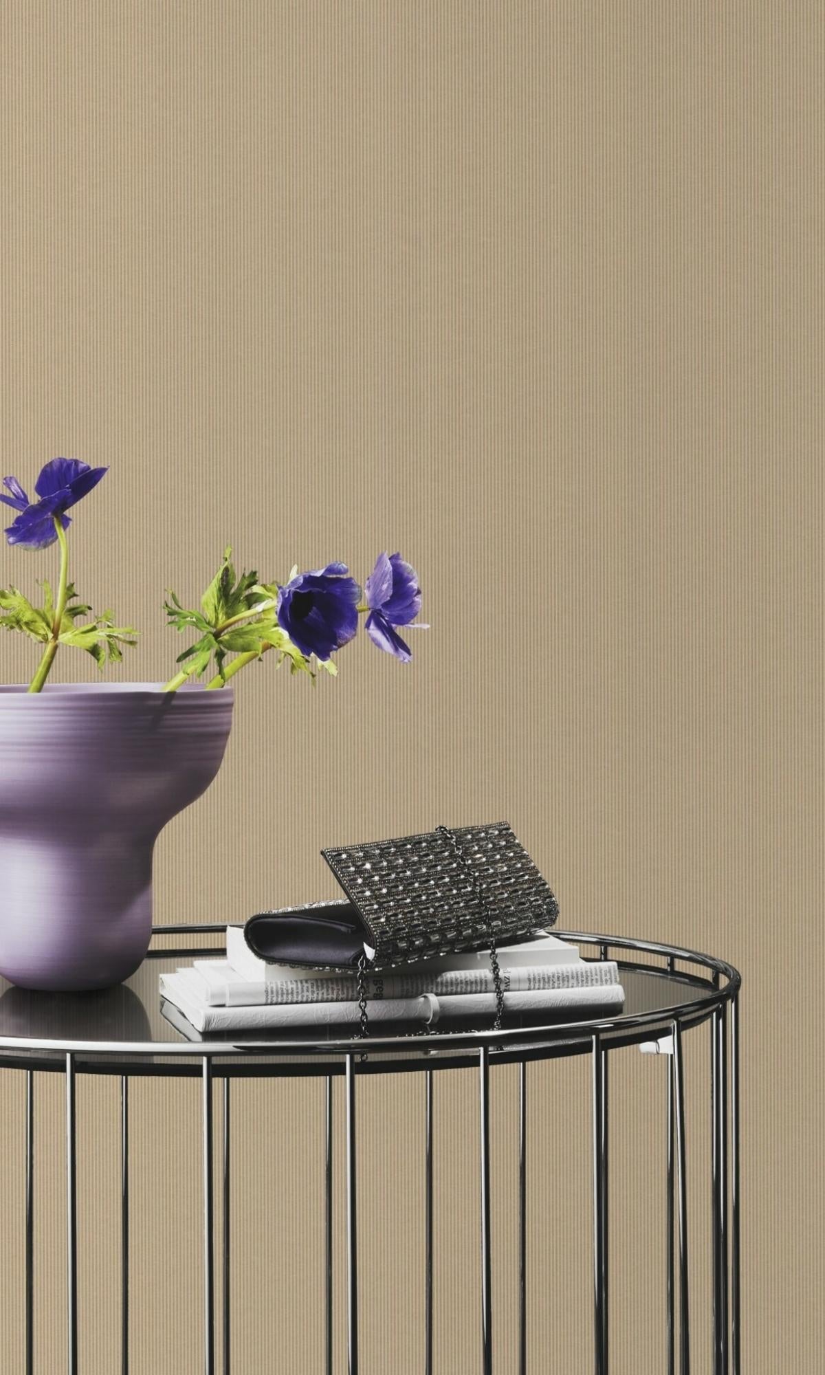 Gold Elegant Stripe Wallpaper R7882