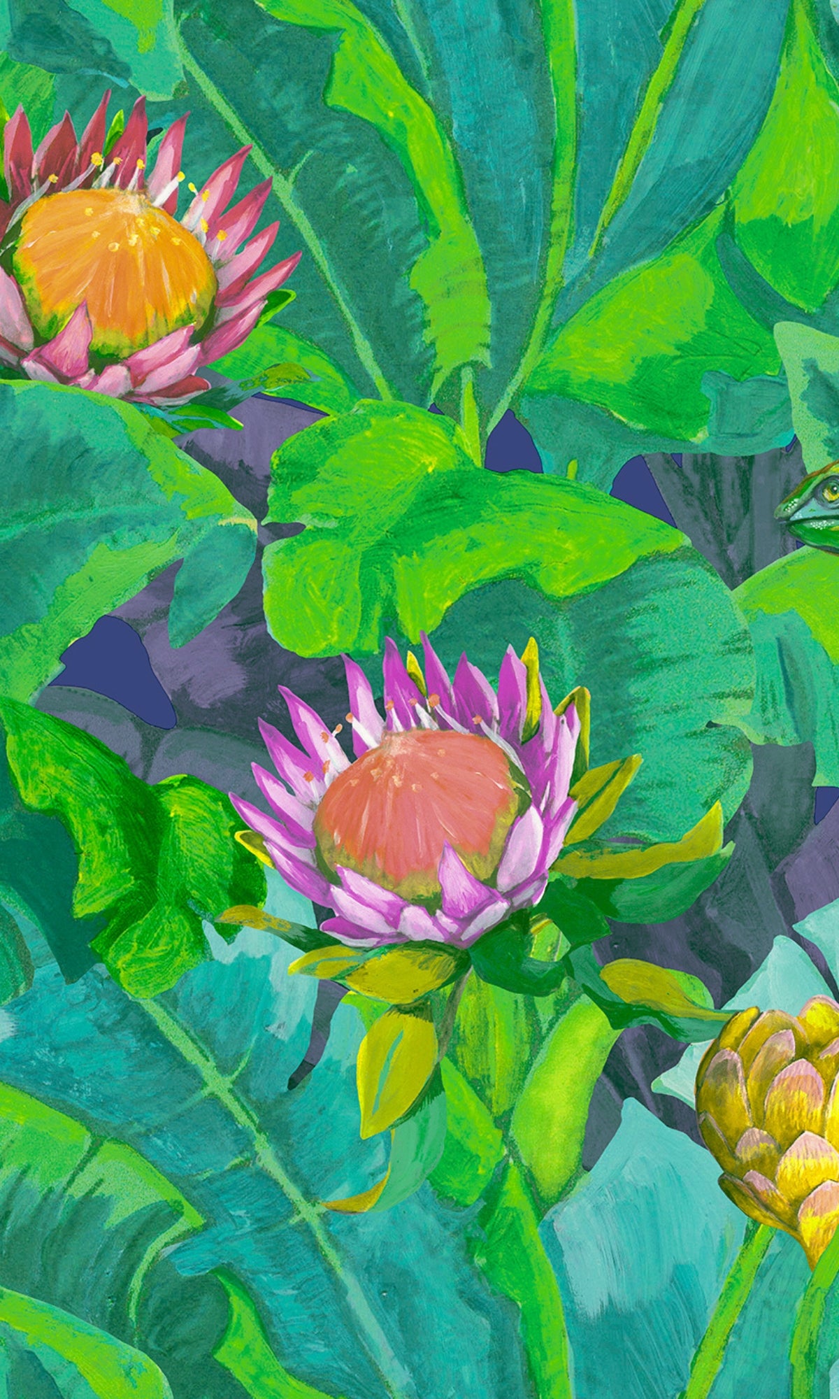 Green Wildlife Tropical Wallpaper R8146