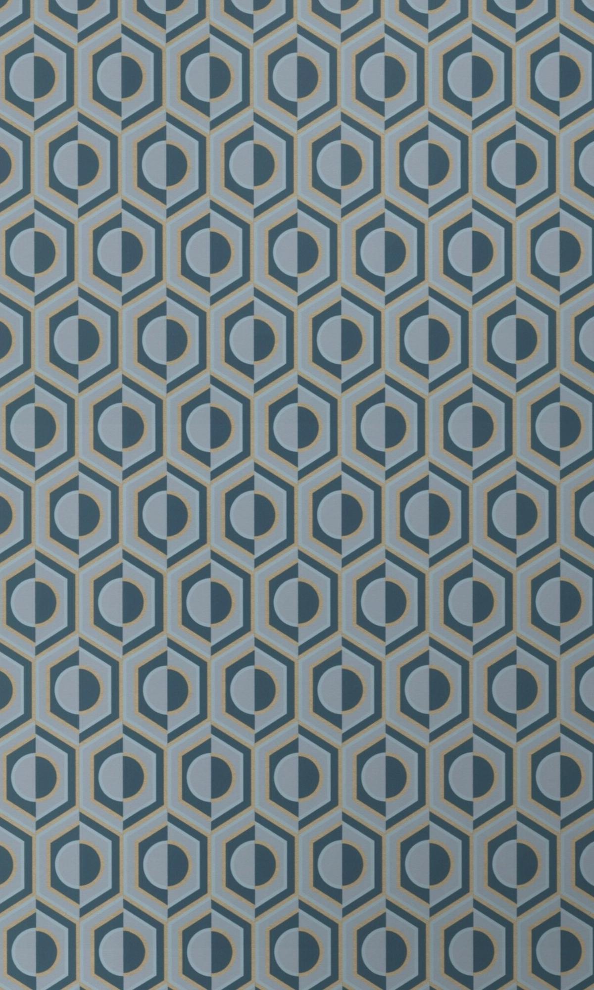 Light Blue 3D Retro Geometric Wallpaper R7891