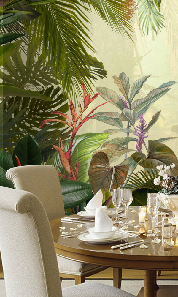 Green Tropical Serene View Wallpaper Mural M9989-Sample