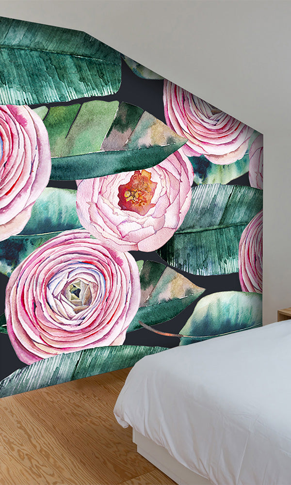 floral hotel wallpaper