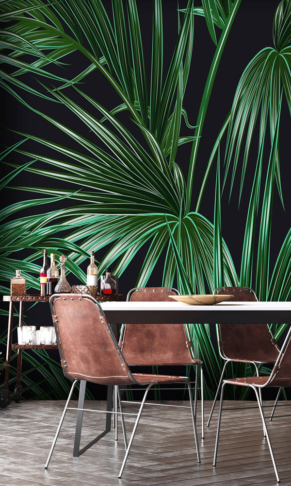 corporate office tropical needle leaves wallpaper
