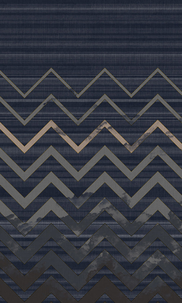 zigzag striped mural wallpaper