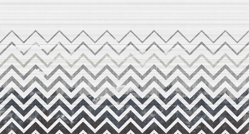 zigzag striped mural wallpaper