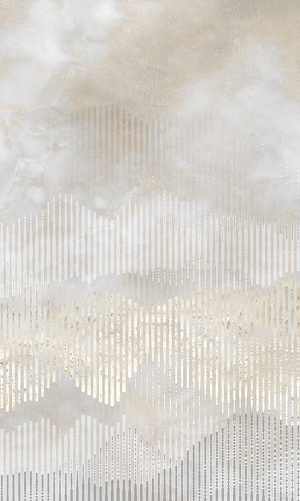 geometric abstract mountains mural wallpaper