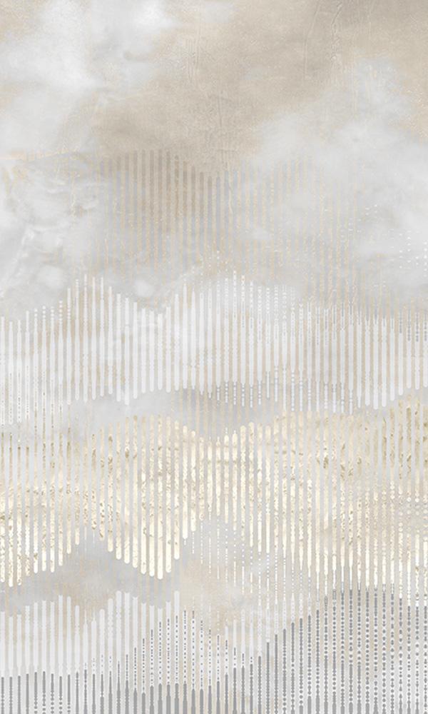 geometric abstract mountains mural wallpaper
