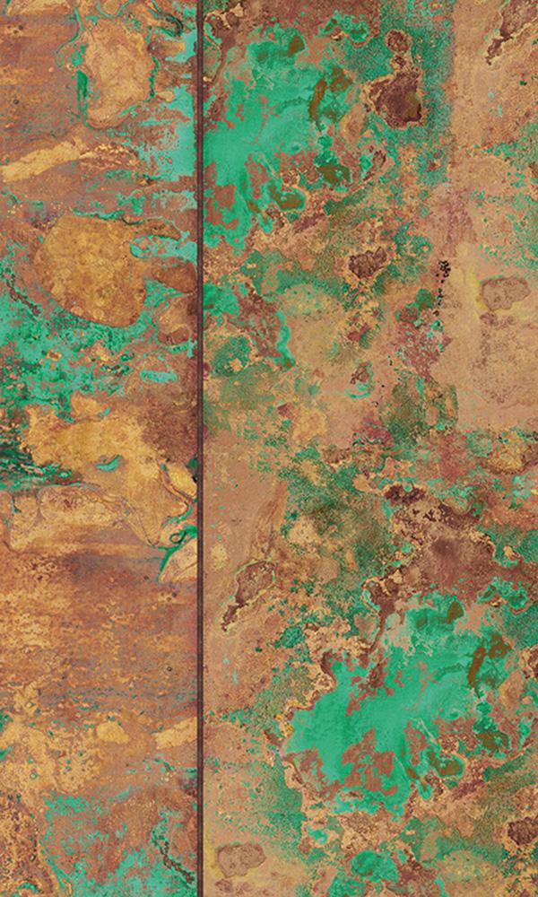faux effects metal mural wallpaper
