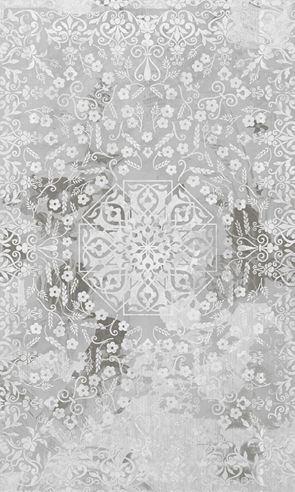 ornamental floral collage mural wallpaper