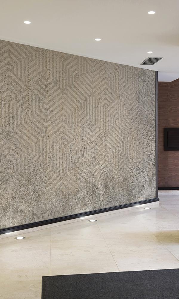 geometric reptile skin mural wallpaper