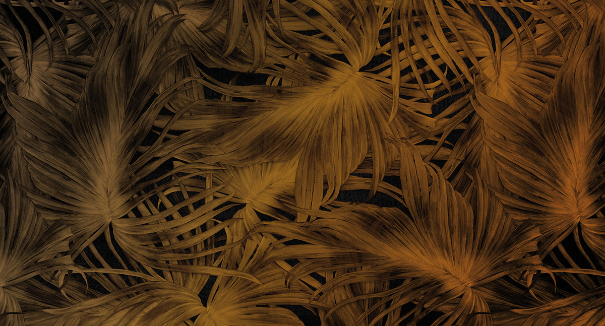 large flowing jungle botanicals mural wallpaper