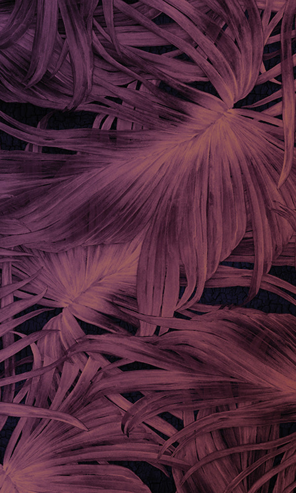 large flowing jungle botanicals mural wallpaper