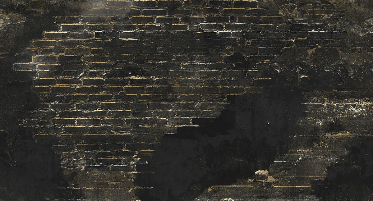 metallic faux brick wall mural wallpaper