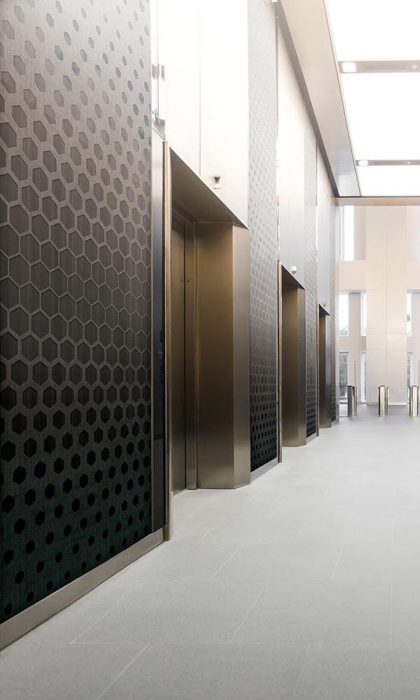 geometric hexagons mural wallpaper